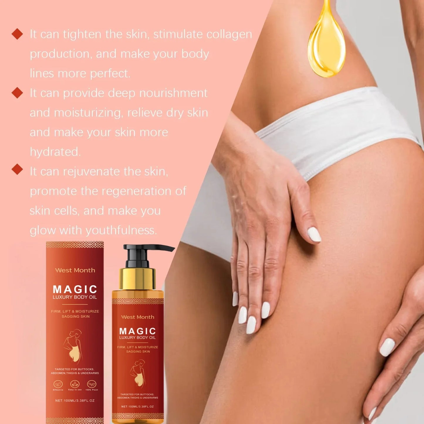 Magic Luxury Body Oil - Rejuvenating Repairing Soften Nourishing